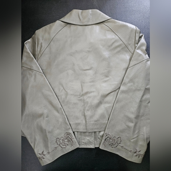 NWOT - Leather Anne Klein Green Soft & Supple Jacket - Size XL - Picture 10 of 12